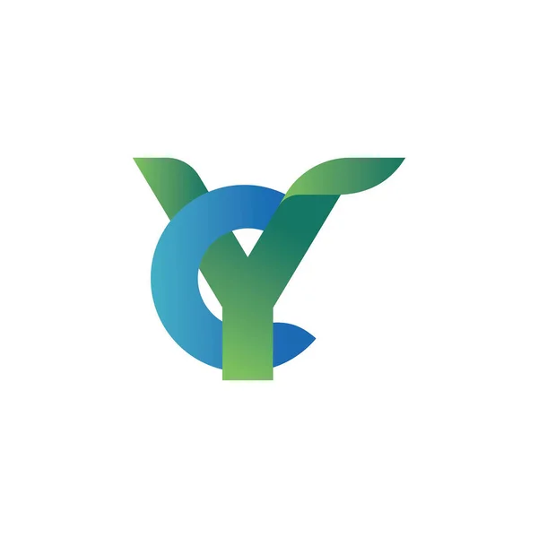 初始字母Yc标志或Cy标志向量设计模板 — 图库矢量图片
