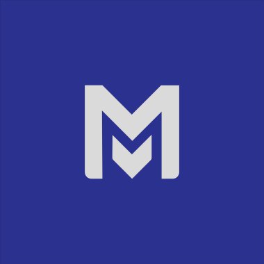 İlk harf mv logosu veya vm logo vektör tasarım şablonu