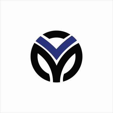 İlk harf mv logosu veya vm logo vektör tasarım şablonu