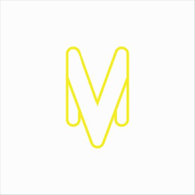 İlk harf mv logosu veya vm logo vektör tasarım şablonu