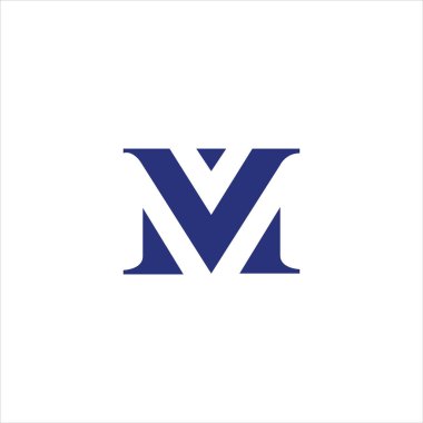 İlk harf mv logosu veya vm logo vektör tasarım şablonu