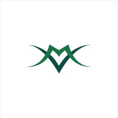 İlk harf mv logosu veya vm logo vektör tasarım şablonu