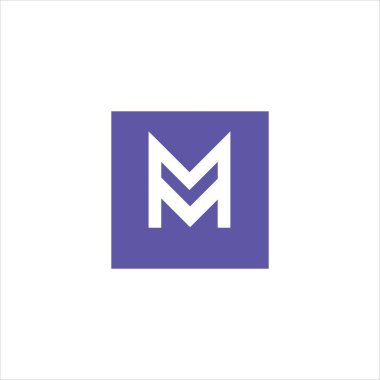 İlk harf mv logosu veya vm logo vektör tasarım şablonu