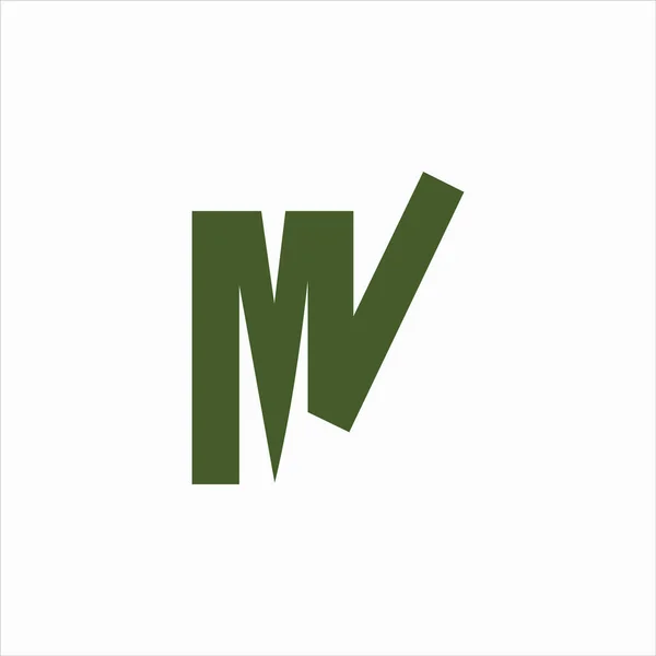 頭文字のMvロゴまたはVmロゴベクトルデザインテンプレート — ストックベクタ