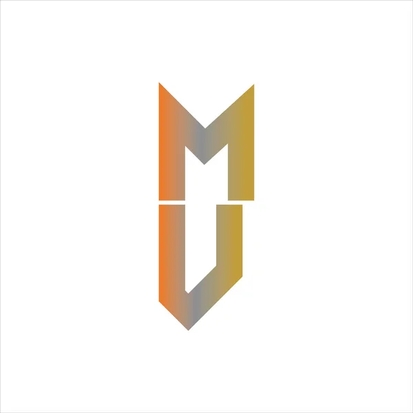 初始字母Mv标志或Vm标志向量设计模板 — 图库矢量图片