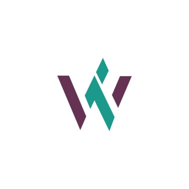 İlk harf wt logo veya tw logo vektör tasarım şablonu