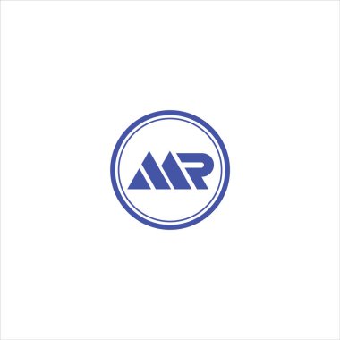 İlk harf Bay Logo veya rm vektör tasarım şablonu