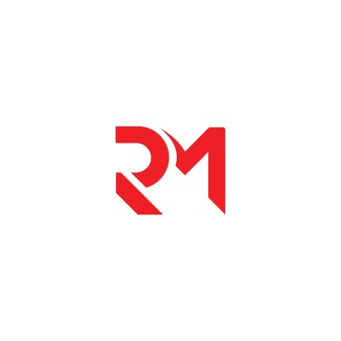 İlk harf Bay Logo veya rm vektör tasarım şablonu