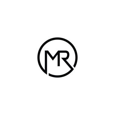 İlk harf Bay Logo veya rm vektör tasarım şablonu