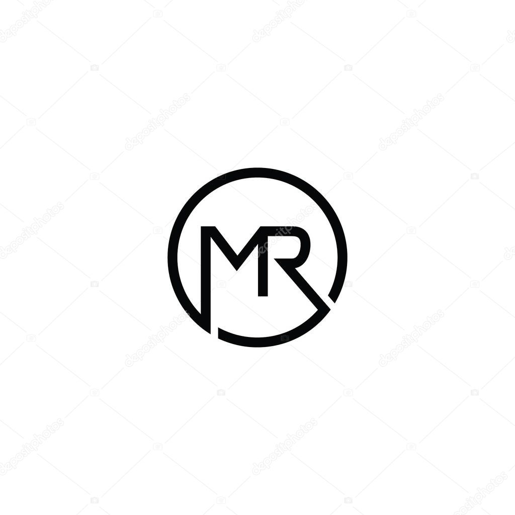 Initial letter mr  logo or rm logo vector design template