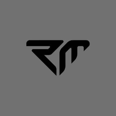 İlk harf Bay Logo veya rm vektör tasarım şablonu