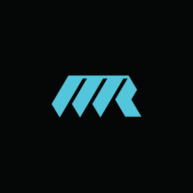 İlk harf Bay Logo veya rm vektör tasarım şablonu