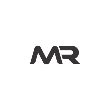 İlk harf Bay Logo veya rm vektör tasarım şablonu
