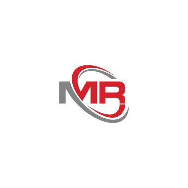 İlk harf Bay Logo veya rm vektör tasarım şablonu