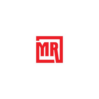 İlk harf Bay Logo veya rm vektör tasarım şablonu
