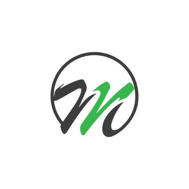 İlk harf Bay Logo veya rm vektör tasarım şablonu