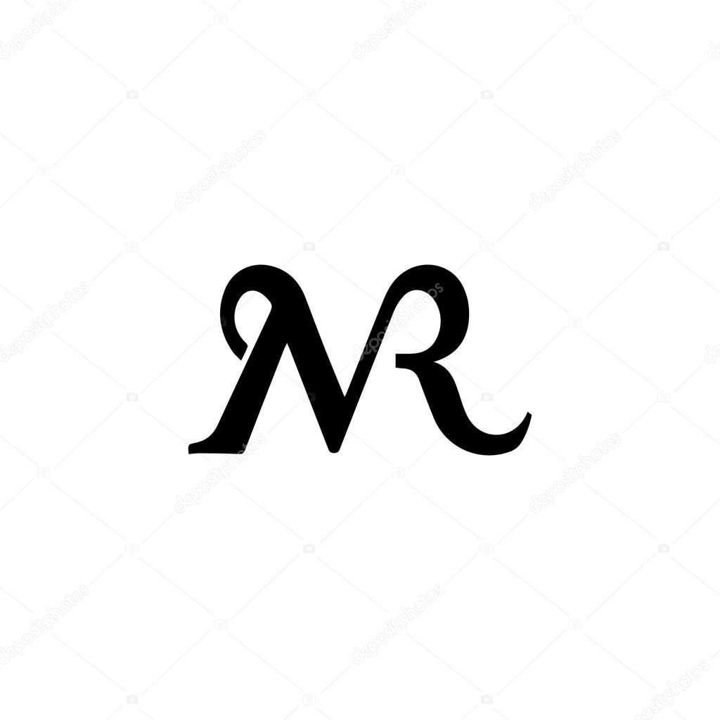 Initial letter mr  logo or rm logo vector design template