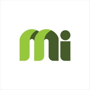 İlk harf mi logo veya im logo vektör tasarım şablonu