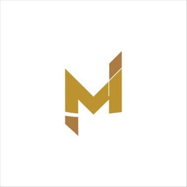 İlk harf mi logo veya im logo vektör tasarım şablonu