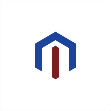 İlk harf mi logo veya im logo vektör tasarım şablonu
