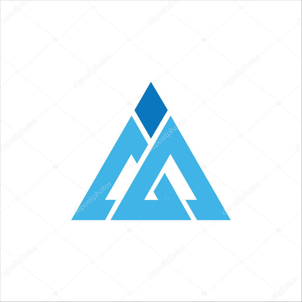 Initial letter mi  logo or im logo vector design template