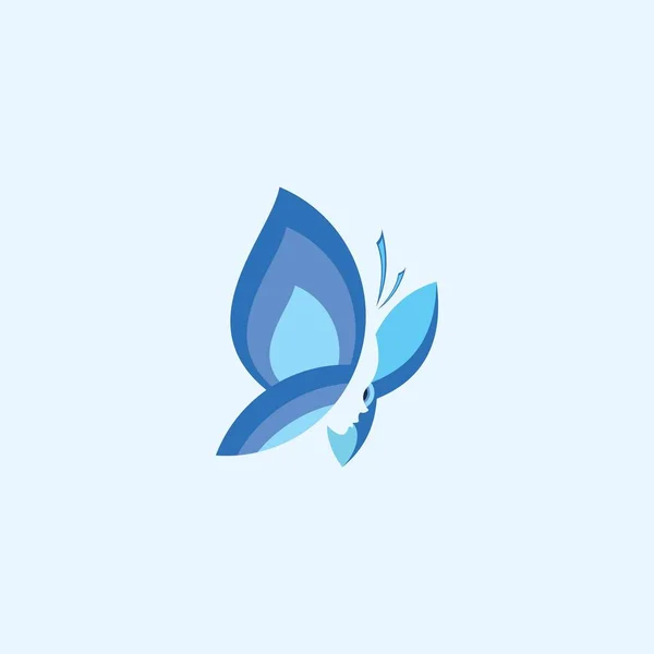 Plantilla Diseño Logotipo Mariposa — Vector de stock