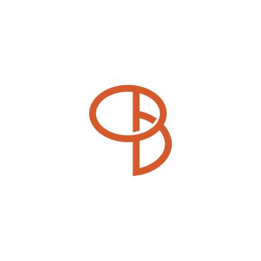 İlk harf ob veya bo logo vektör tasarım şablonu