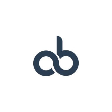 İlk harf ob veya bo logo vektör tasarım şablonu