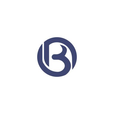 İlk harf ob veya bo logo vektör tasarım şablonu