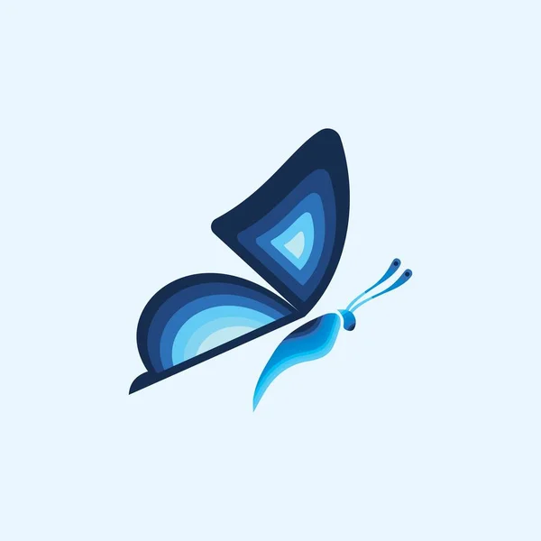 Plantilla Diseño Logotipo Mariposa — Vector de stock