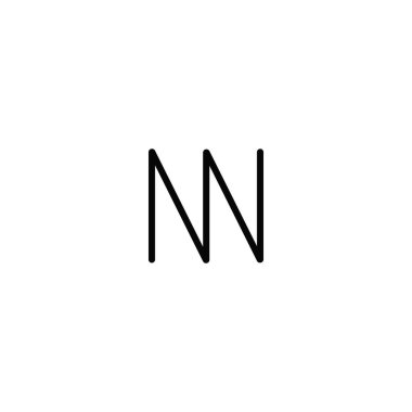 İlk harf nv logosu veya vn logo vektör tasarım şablonu