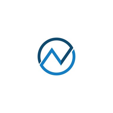 İlk harf nv logosu veya vn logo vektör tasarım şablonu