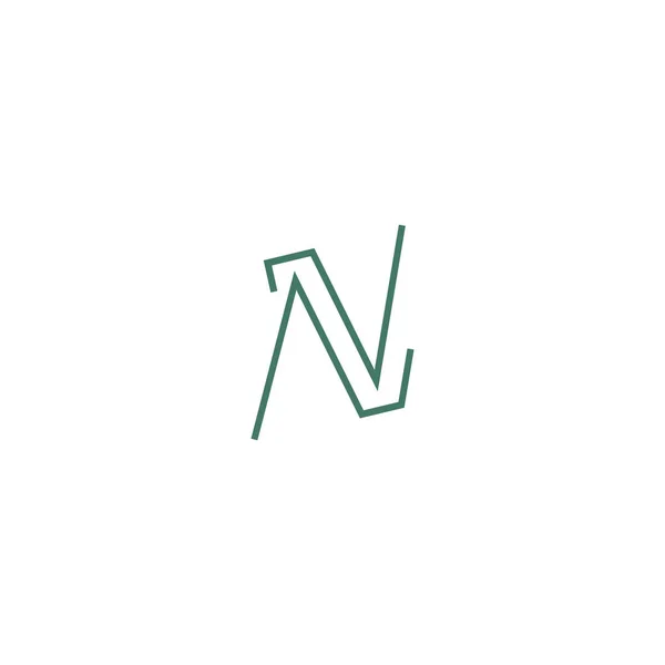 初始字母Nv标志或Vn标志向量设计模板 — 图库矢量图片