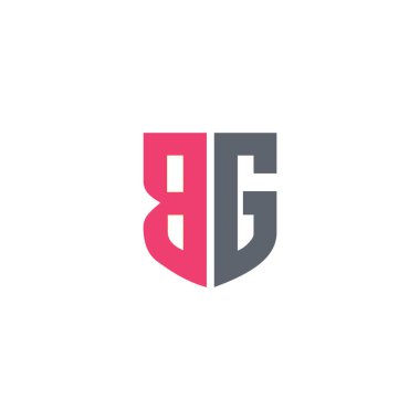 İlk harf bg logosu veya gb vektör tasarım şablonu