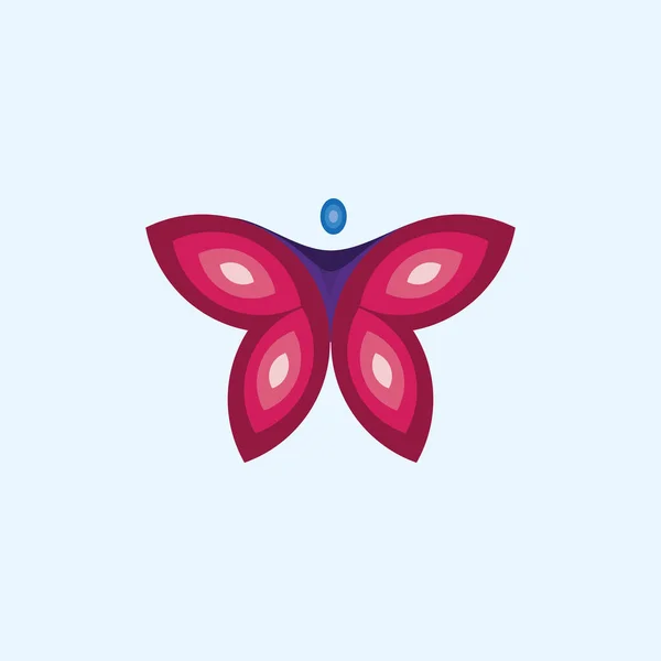 Mariposa Logotipo Vector Diseño Plantilla — Archivo Imágenes Vectoriales