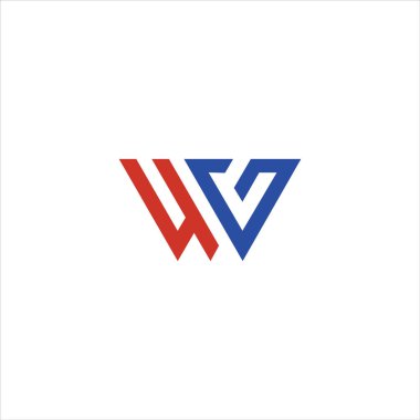 İlk harf wg logosu veya gw vektör tasarım şablonu
