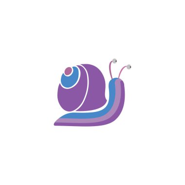 Salyangoz Logo Vektörü Tasarım Şablonu