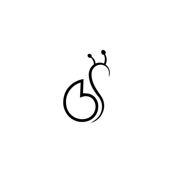Salyangoz Logo Vektörü Tasarım Şablonu — Stok Vektör