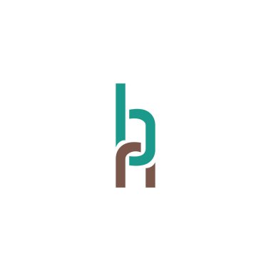 İlk harf bh logo veya hb logo vektör tasarım şablonları