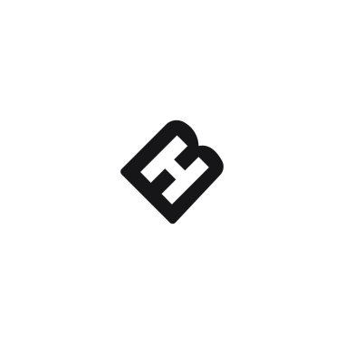 İlk harf bh logo veya hb logo vektör tasarım şablonları