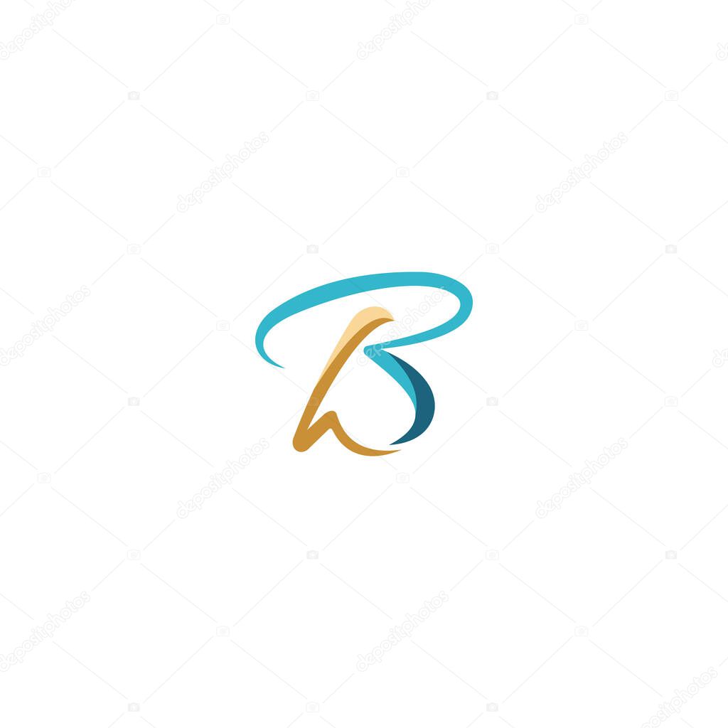 Initial letter bh logo or hb logo vector design template