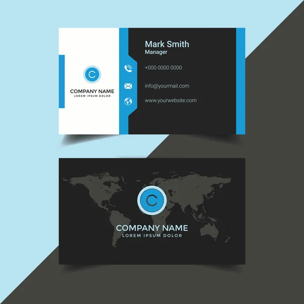 Moderne Corporate Visitenkarten Design Vorlage — Stockvektor