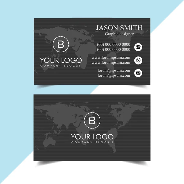 Modern Corporate Business Card Design Template — Stock Vector