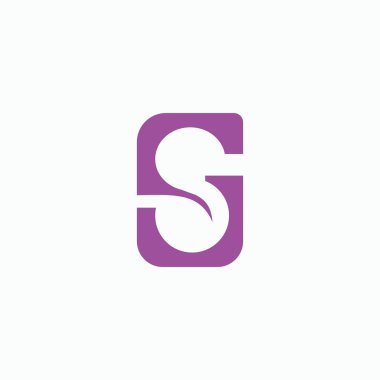 İlk harf sg logosu veya gs logo vektör tasarım şablonu