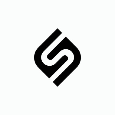 İlk harf sg logosu veya gs logo vektör tasarım şablonu