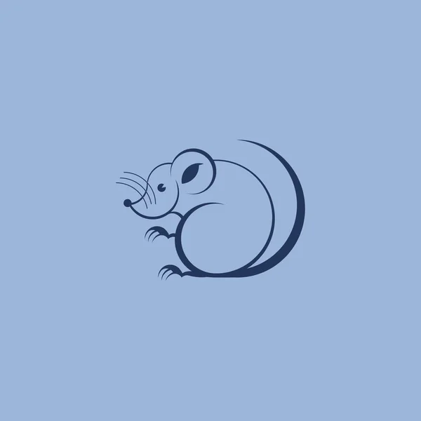 Rat Logo Vector Ontwerp Sjabloon — Stockvector