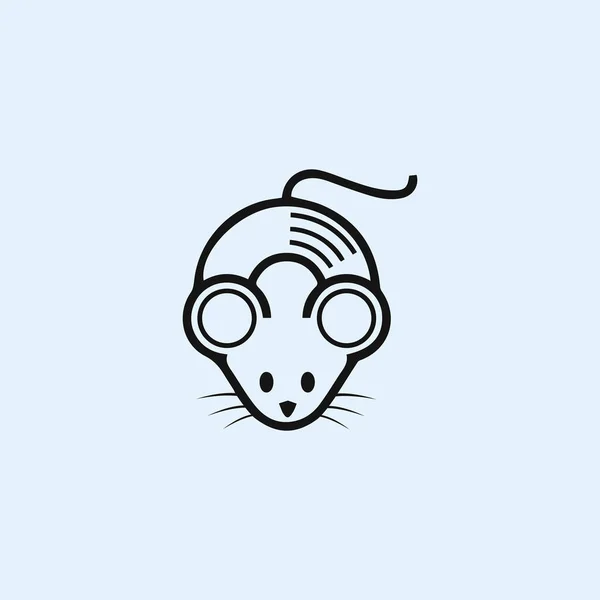 Rat Logo Modello Progettazione Vettoriale — Vettoriale Stock