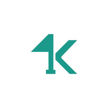 İlk harf k logo vektör tasarım şablonu
