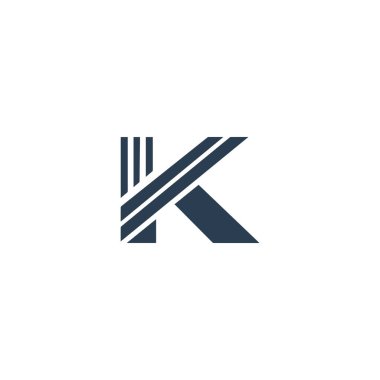 İlk harf k logo vektör tasarım şablonu