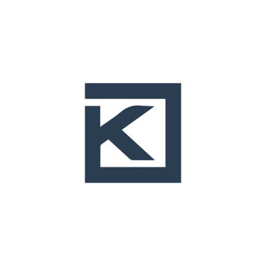 İlk harf k logo vektör tasarım şablonu
